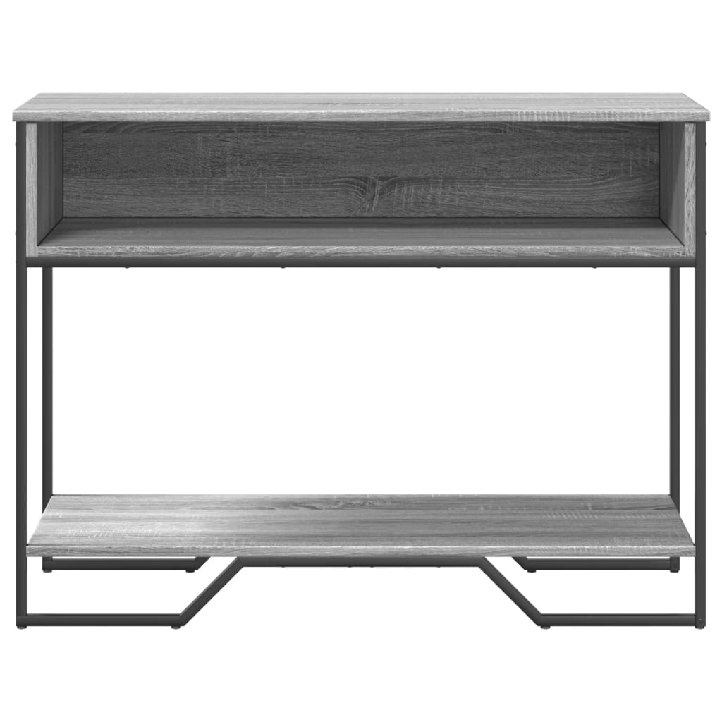 vidaXL Stolik konsolowy, szary dąb sonoma, 100x35x74,5 cm