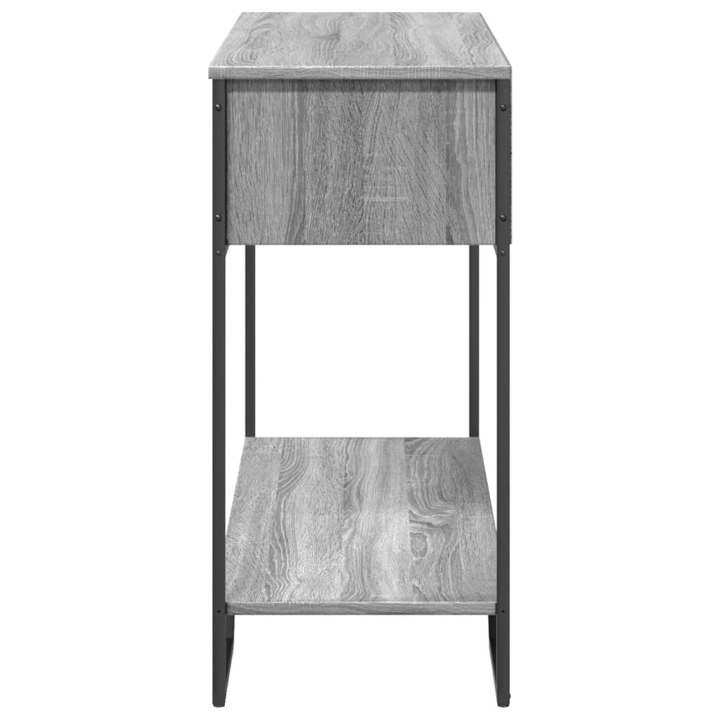 vidaXL Stolik konsolowy, szary dąb sonoma, 100x35x74,5 cm