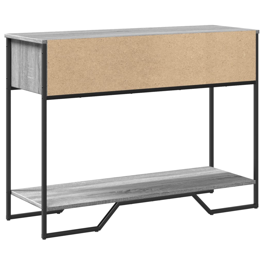 vidaXL Stolik konsolowy, szary dąb sonoma, 100x35x74,5 cm