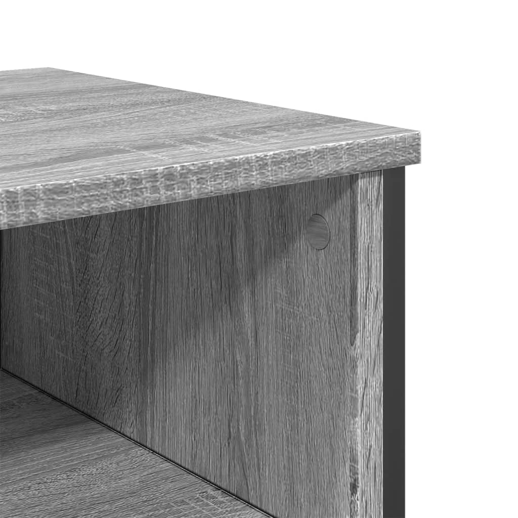 vidaXL Stolik konsolowy, szary dąb sonoma, 100x35x74,5 cm
