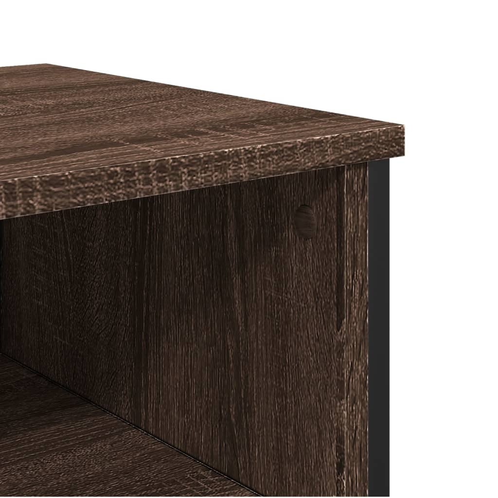 vidaXL Stolik konsolowy, brązowy dąb, 100x35x74,5 cm