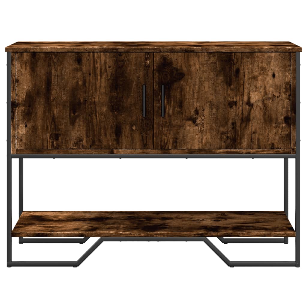 vidaXL Stolik konsolowy, przydymiony dąb, 100x35x74,5 cm