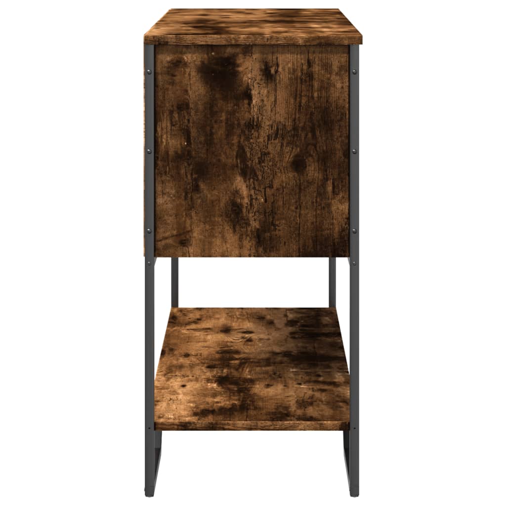 vidaXL Stolik konsolowy, przydymiony dąb, 100x35x74,5 cm