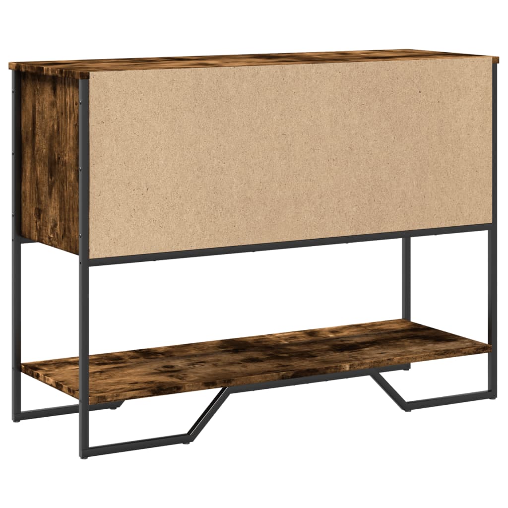 vidaXL Stolik konsolowy, przydymiony dąb, 100x35x74,5 cm