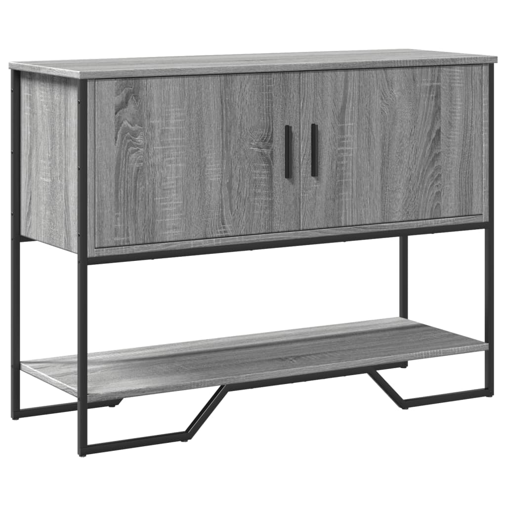 vidaXL Stolik konsolowy, szary dąb sonoma, 100x35x74,5 cm