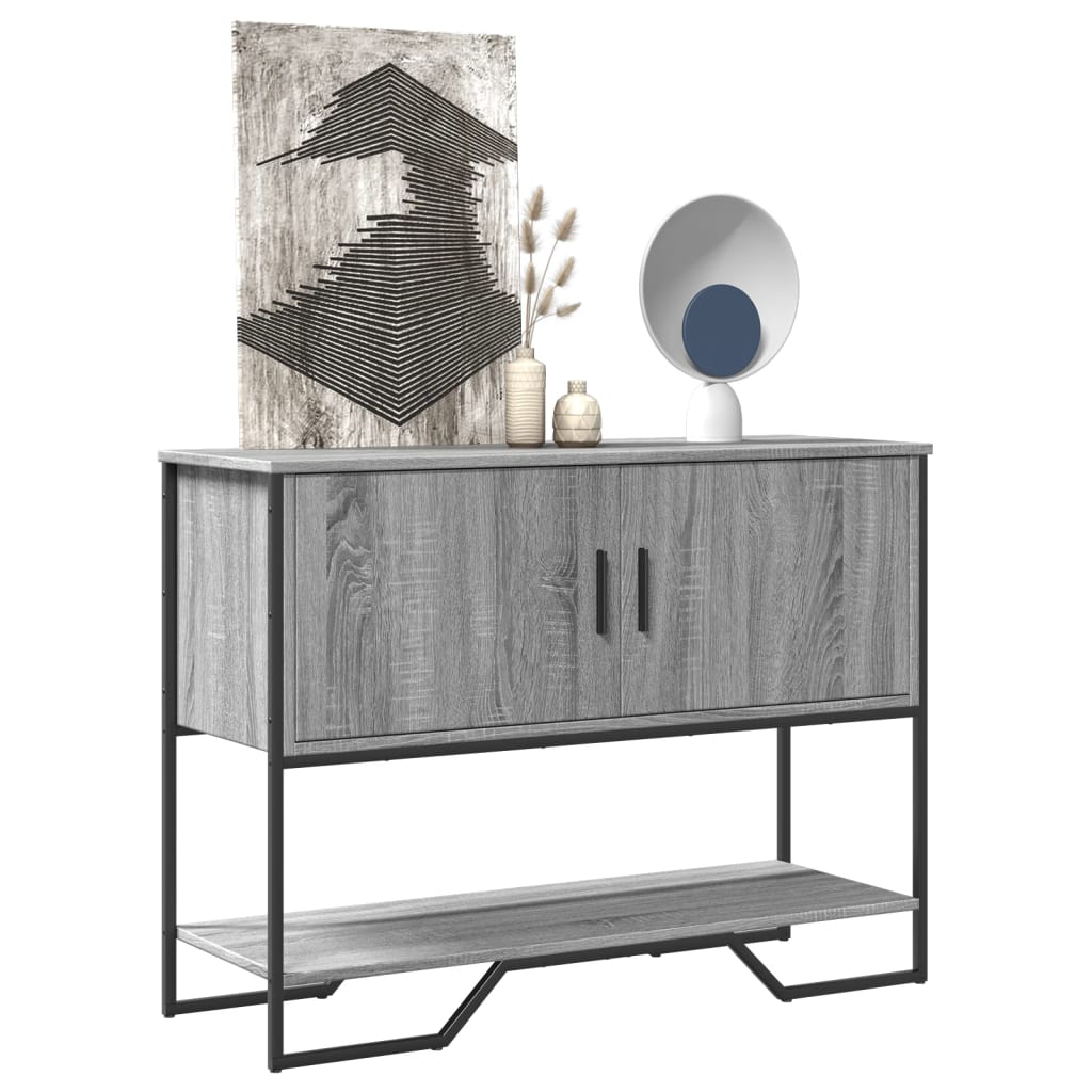 vidaXL Stolik konsolowy, szary dąb sonoma, 100x35x74,5 cm