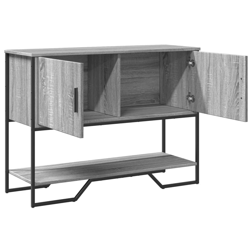 vidaXL Stolik konsolowy, szary dąb sonoma, 100x35x74,5 cm