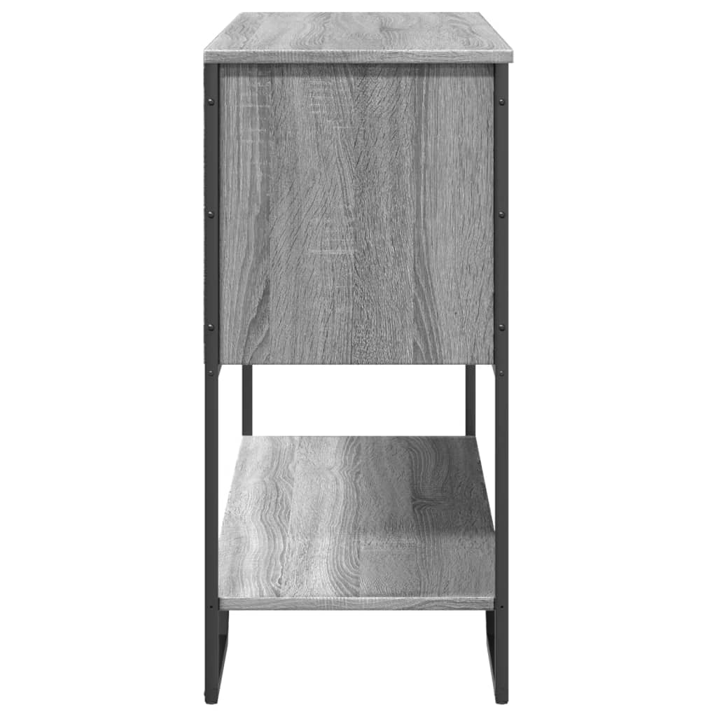 vidaXL Stolik konsolowy, szary dąb sonoma, 100x35x74,5 cm