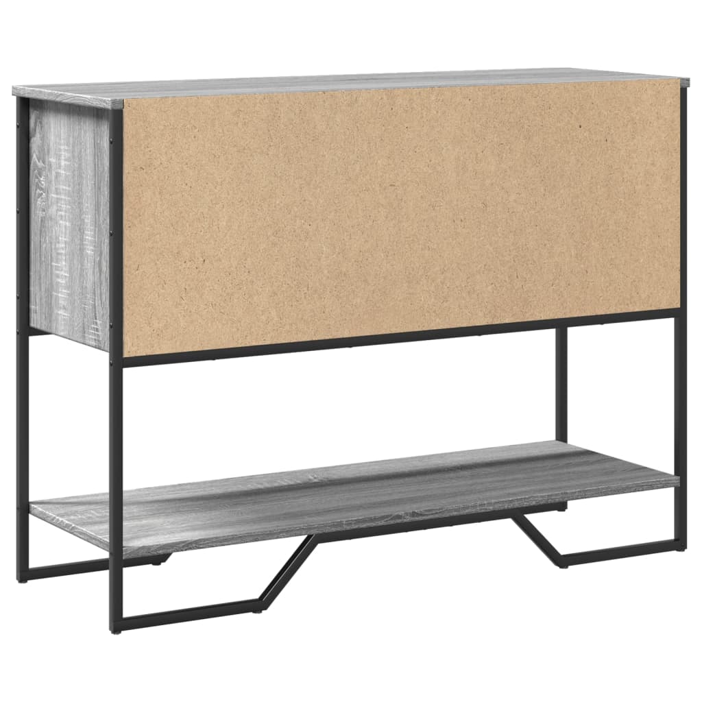 vidaXL Stolik konsolowy, szary dąb sonoma, 100x35x74,5 cm