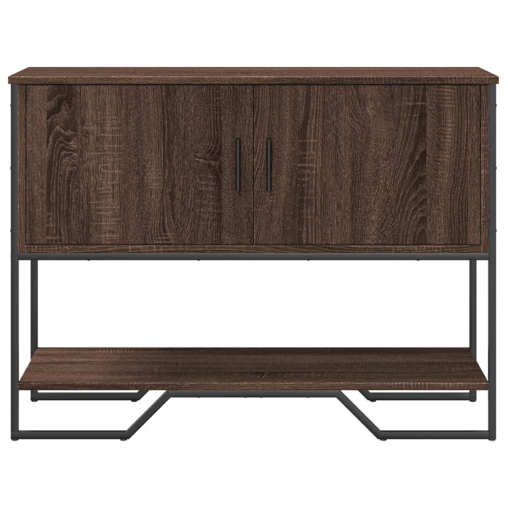 vidaXL Stolik konsolowy, brązowy dąb, 100x35x74,5 cm