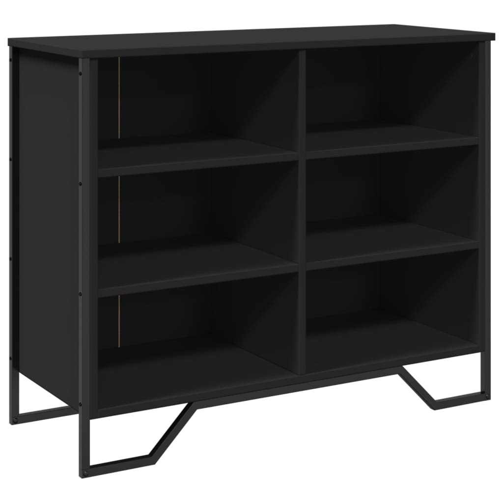 vidaXL Szafka, czarna, 91x35,5x74,5 cm, materiał drewnopochodny