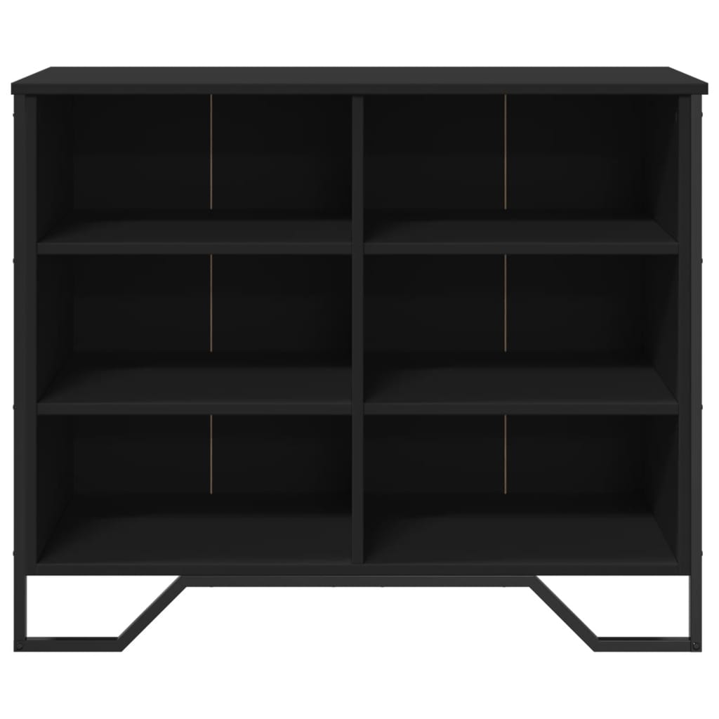 vidaXL Szafka, czarna, 91x35,5x74,5 cm, materiał drewnopochodny