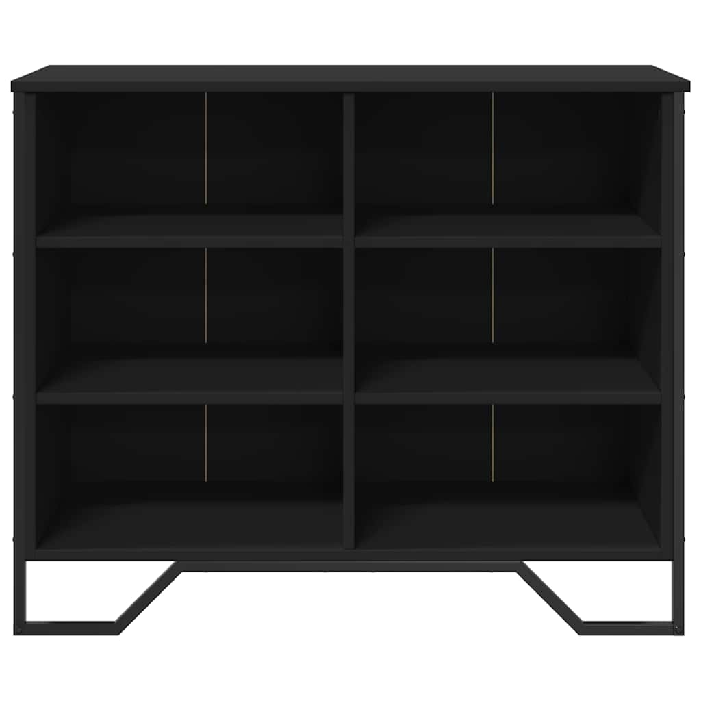 vidaXL Szafka, czarna, 91x35,5x74,5 cm, materiał drewnopochodny