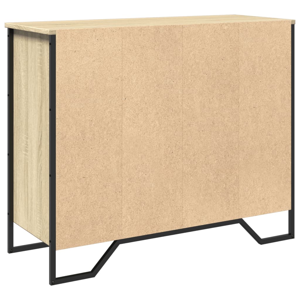 vidaXL Szafka, dąb sonoma, 91x35,5x74,5 cm, materiał drewnopochodny