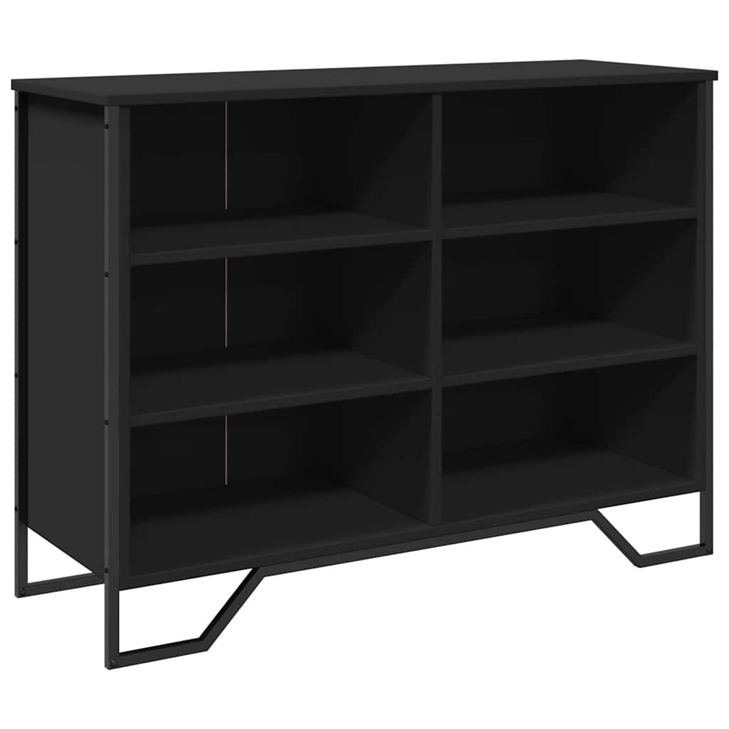 vidaXL Szafka, czarna, 101x35,5x74,5 cm, materiał drewnopochodny