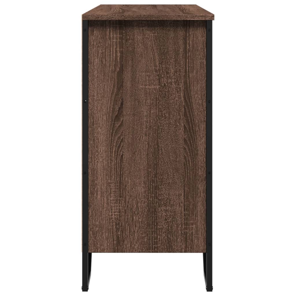 vidaXL Szafka, brązowy dąb, 101x35,5x74,5 cm, materiał drewnopochodny
