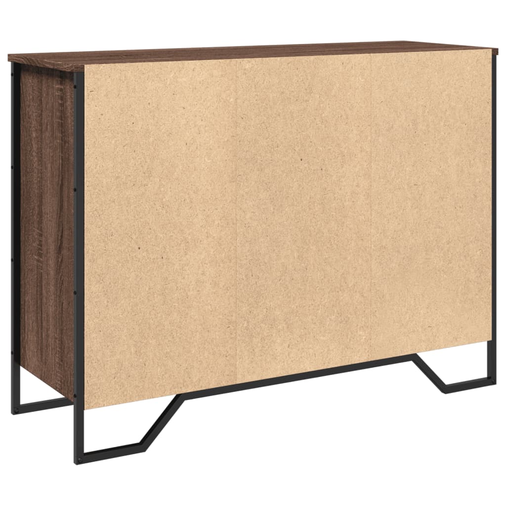 vidaXL Szafka, brązowy dąb, 101x35,5x74,5 cm, materiał drewnopochodny