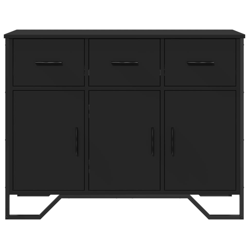 vidaXL Szafka, czarna, 97x32,5x74,5 cm, materiał drewnopochodny