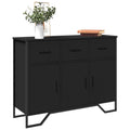 vidaXL Szafka, czarna, 97x32,5x74,5 cm, materiał drewnopochodny