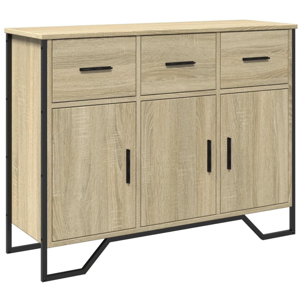 vidaXL Szafka, dąb sonoma, 97x32,5x74,5 cm, materiał drewnopochodny