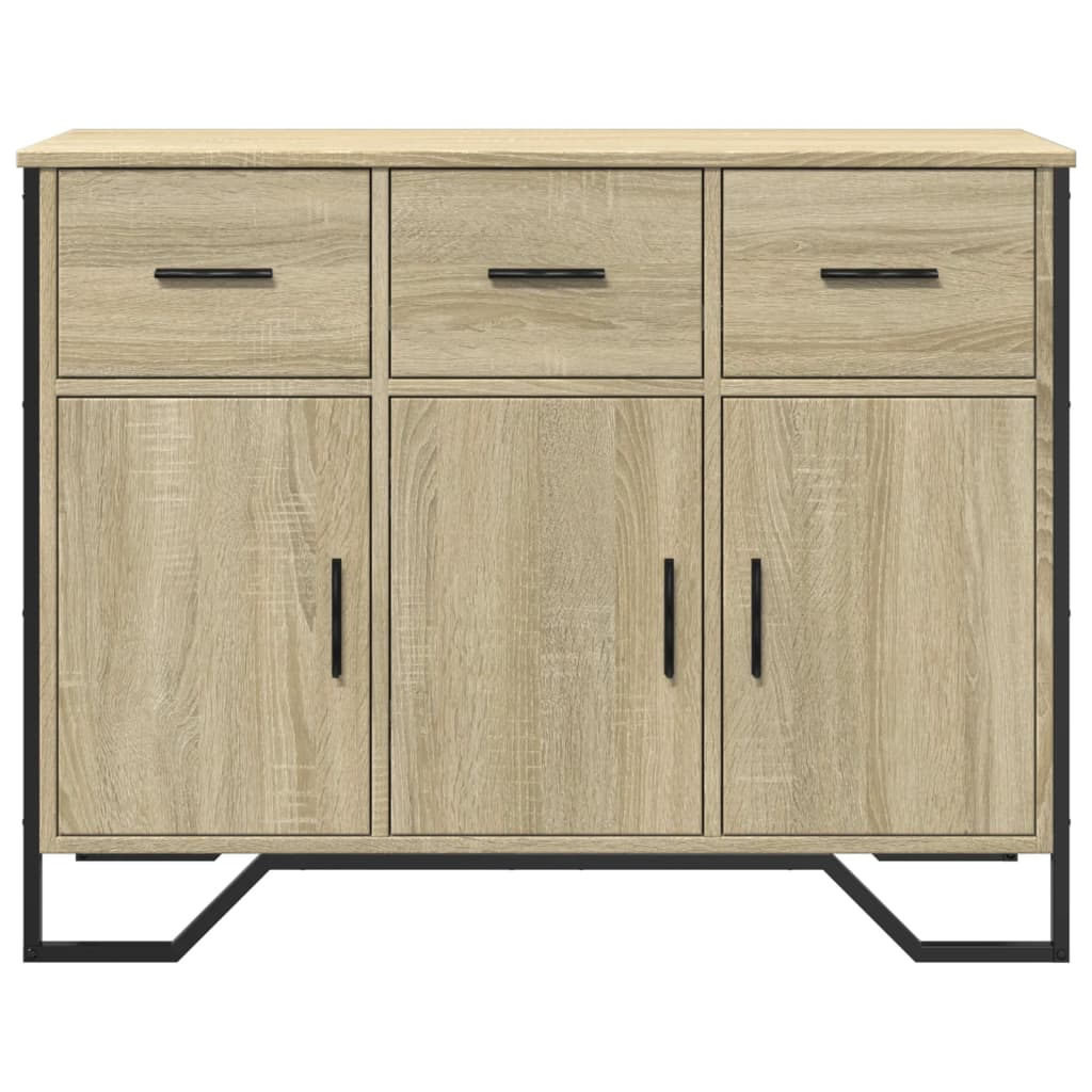 vidaXL Szafka, dąb sonoma, 97x32,5x74,5 cm, materiał drewnopochodny
