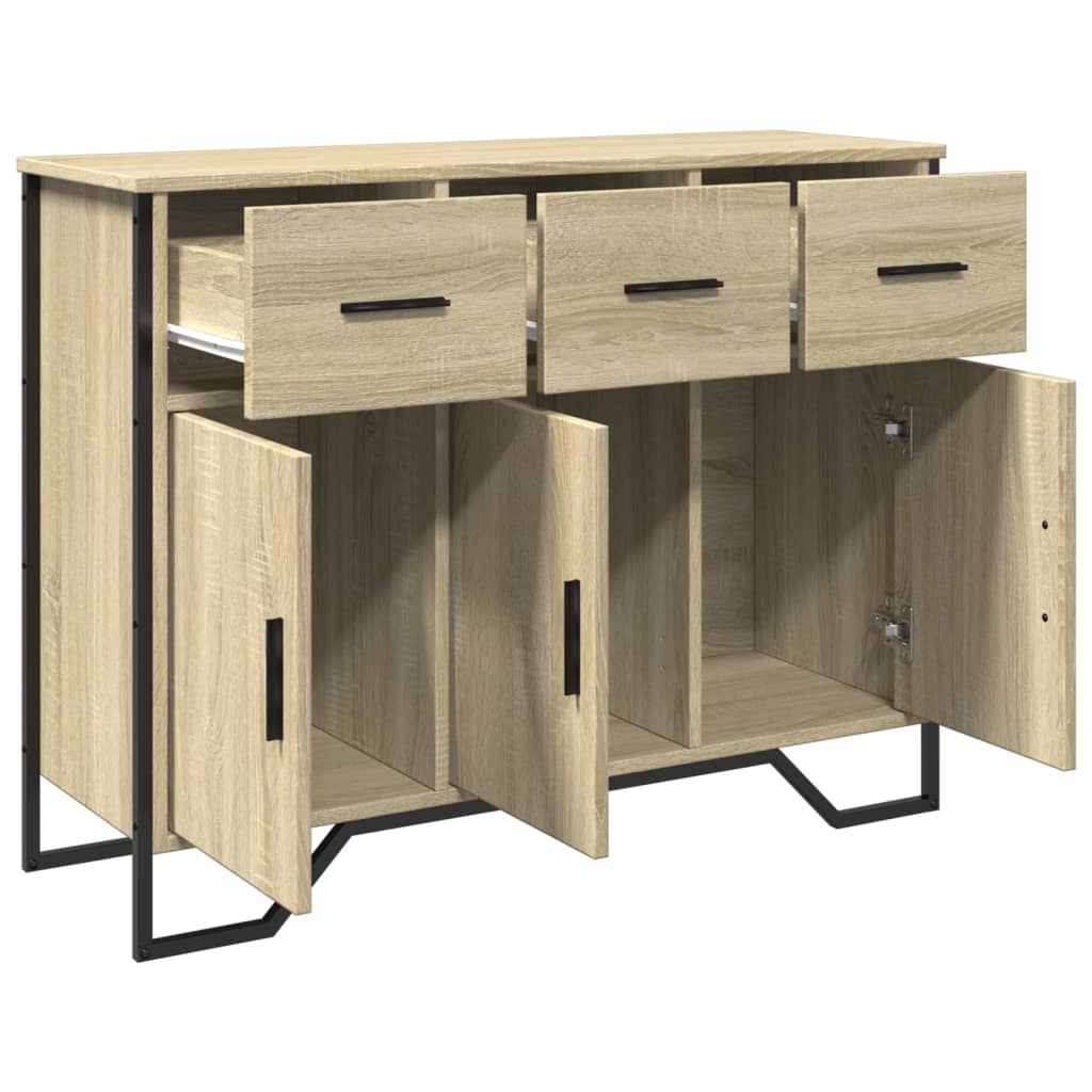 vidaXL Szafka, dąb sonoma, 97x32,5x74,5 cm, materiał drewnopochodny