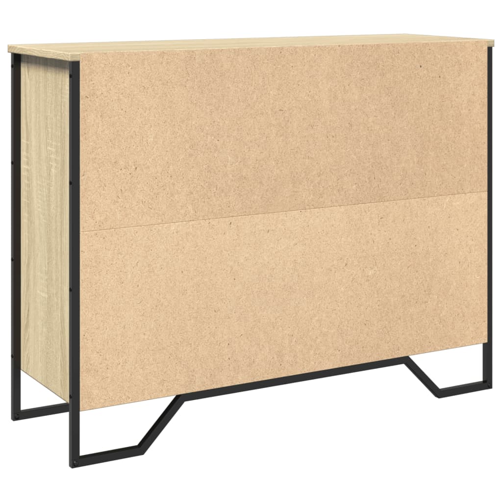 vidaXL Szafka, dąb sonoma, 97x32,5x74,5 cm, materiał drewnopochodny