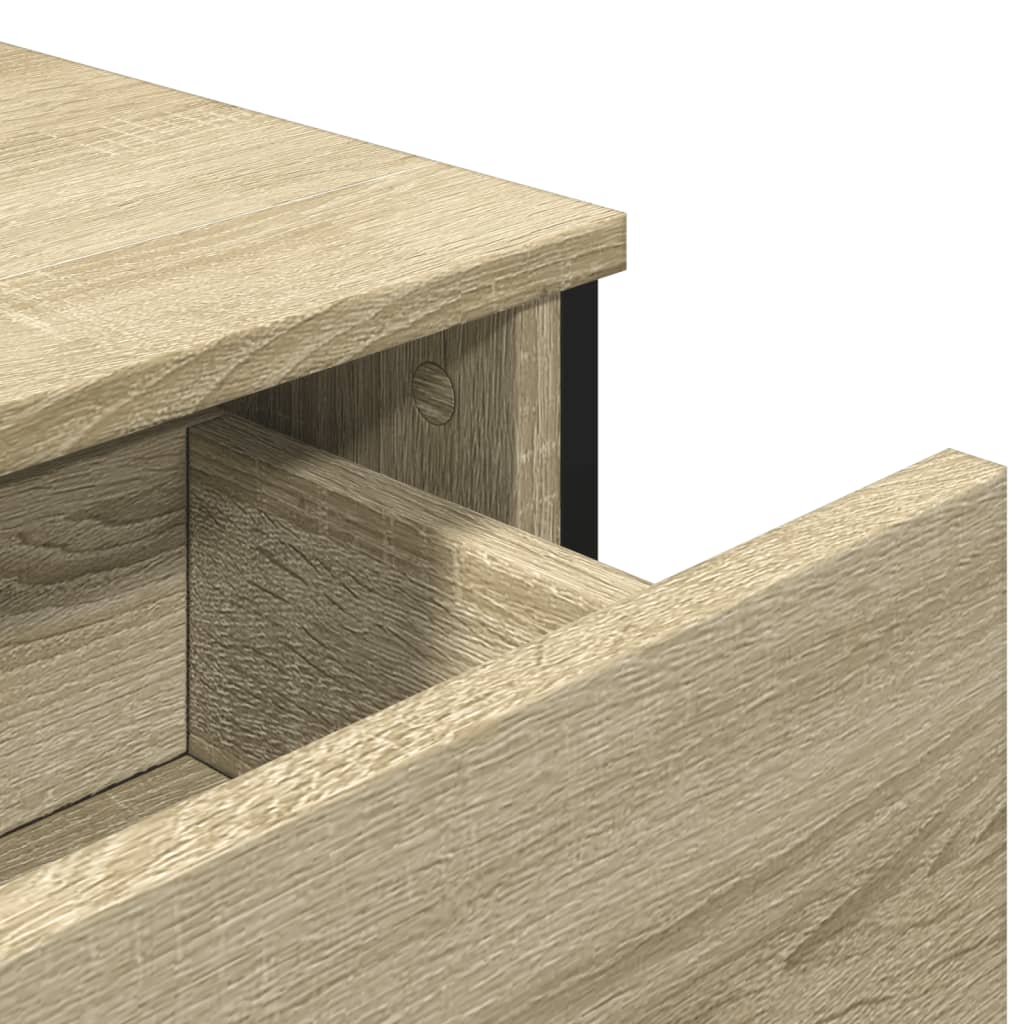 vidaXL Szafka, dąb sonoma, 97x32,5x74,5 cm, materiał drewnopochodny