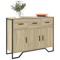 vidaXL Szafka, dąb sonoma, 97x32,5x74,5 cm, materiał drewnopochodny