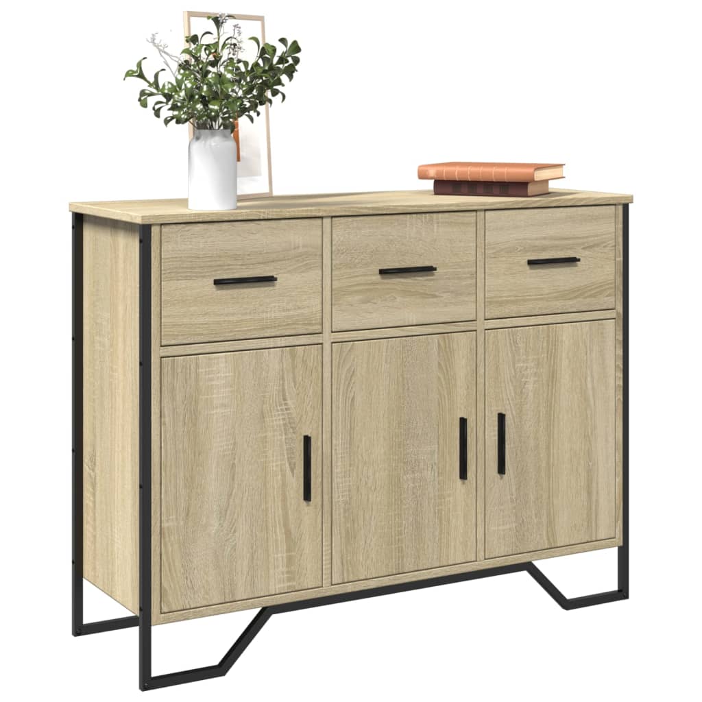 vidaXL Szafka, dąb sonoma, 97x32,5x74,5 cm, materiał drewnopochodny