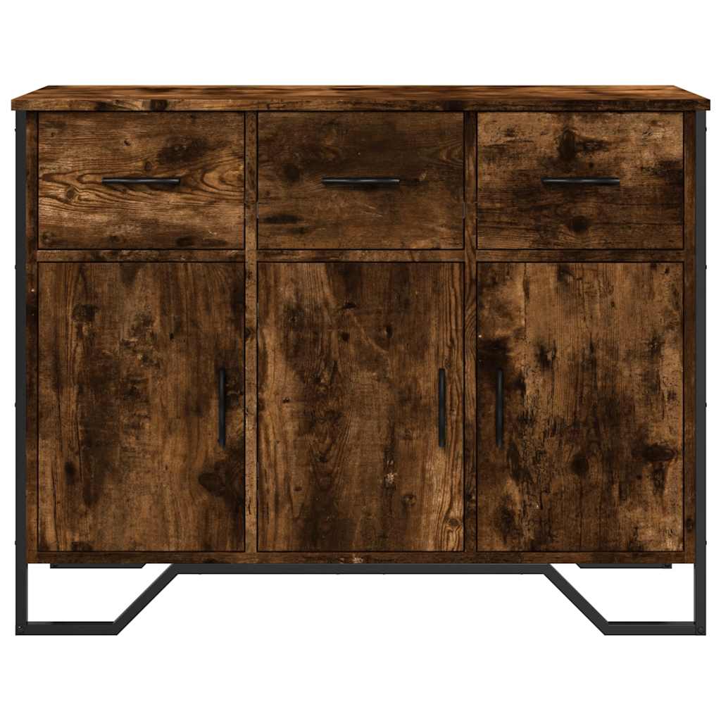 vidaXL Szafka, przydymiony dąb, 97x32,5x74,5 cm