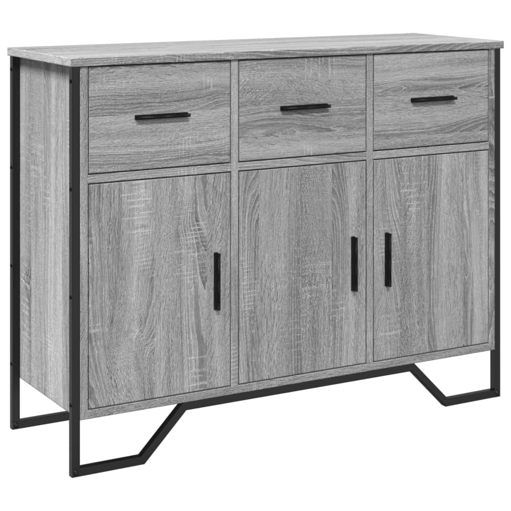 vidaXL Szafka, szary dąb sonoma, 97x32,5x74,5 cm
