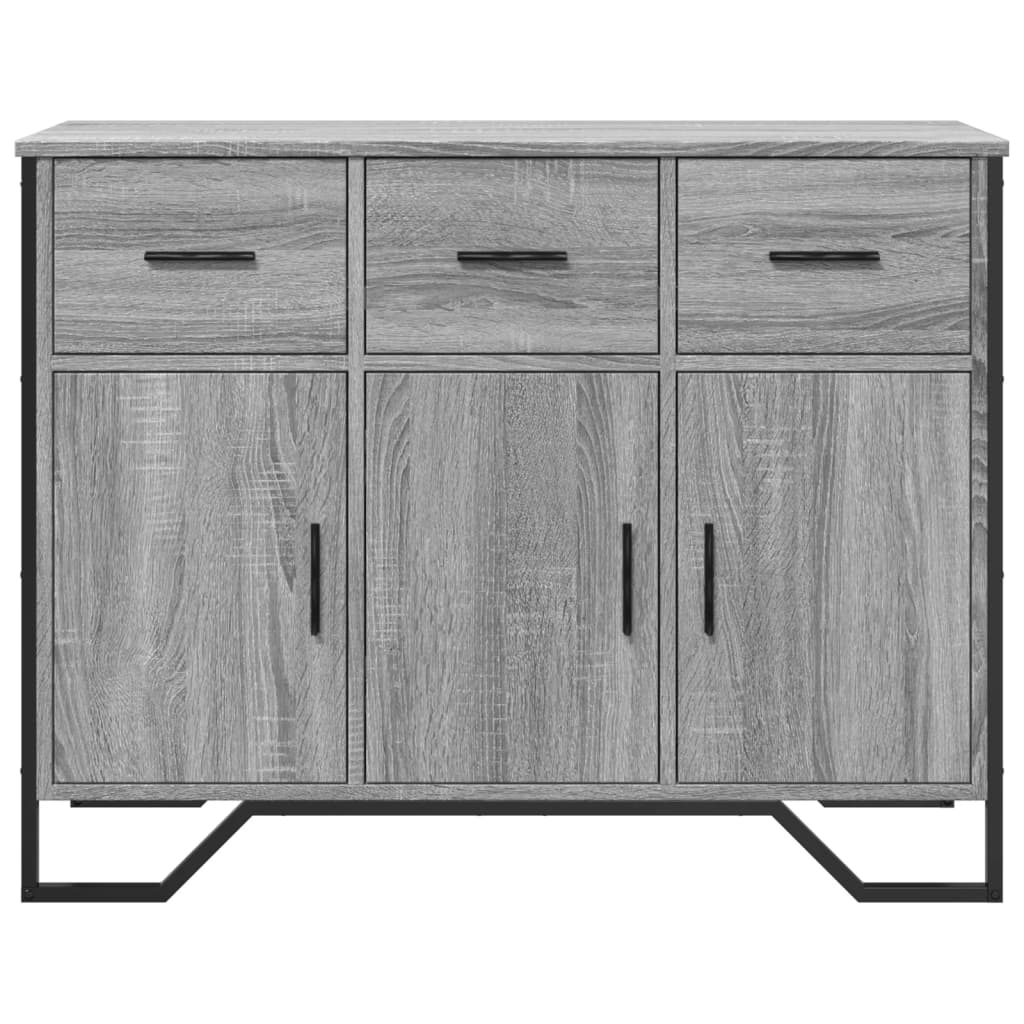 vidaXL Szafka, szary dąb sonoma, 97x32,5x74,5 cm