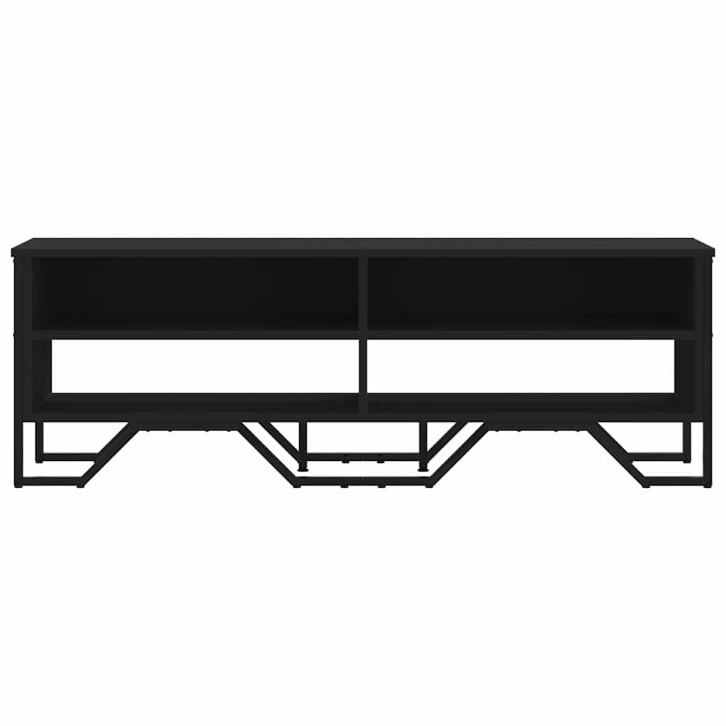 vidaXL Szafka pod TV, czarna, 122x34x41 cm, materiał drewnopochodny