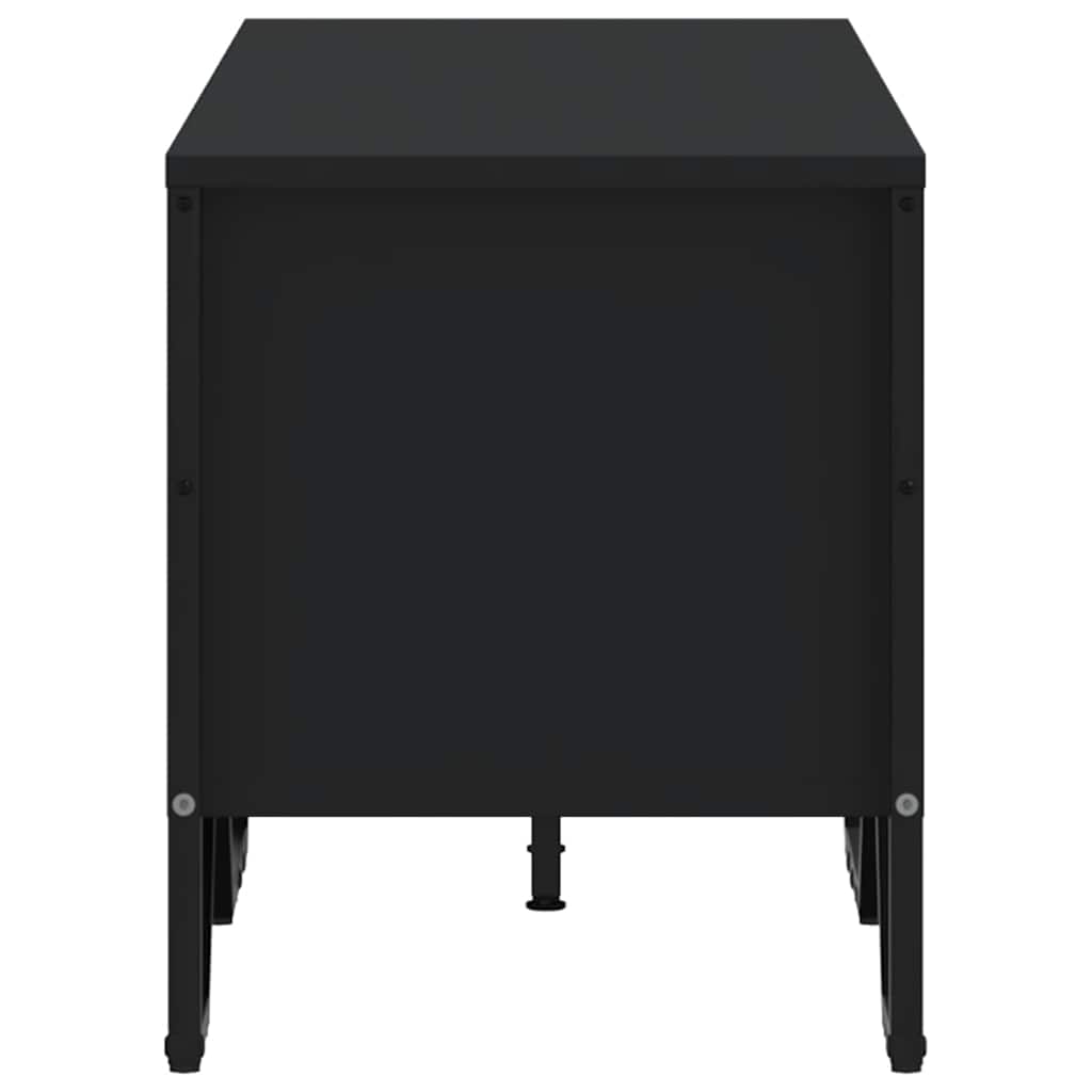 vidaXL Szafka pod TV, czarna, 122x34x41 cm, materiał drewnopochodny