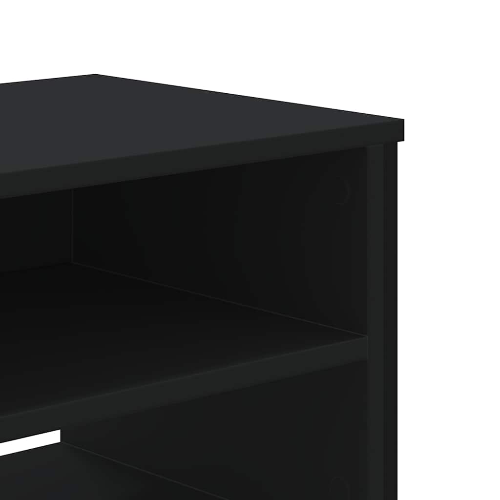 vidaXL Szafka pod TV, czarna, 122x34x41 cm, materiał drewnopochodny