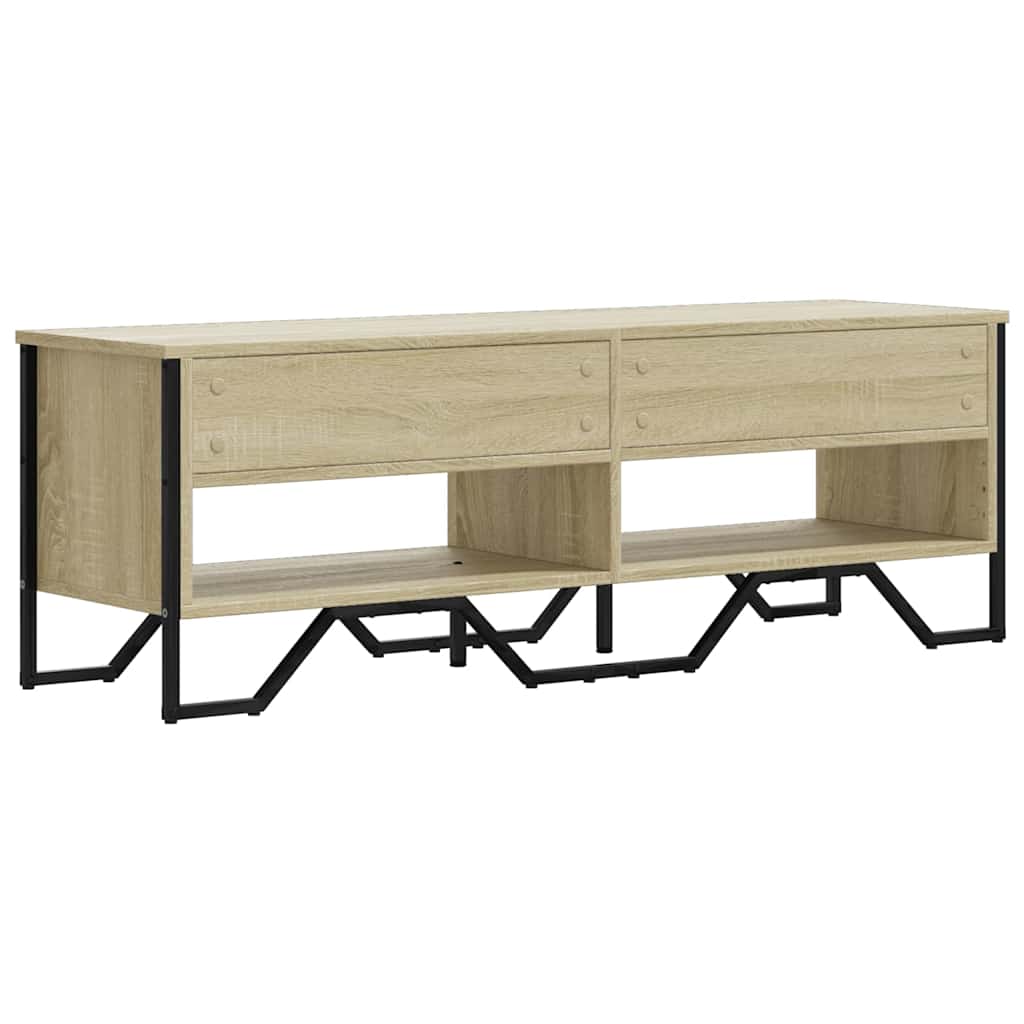 vidaXL Szafka pod TV, dąb sonoma, 122x34x41 cm materiał drewnopochodny