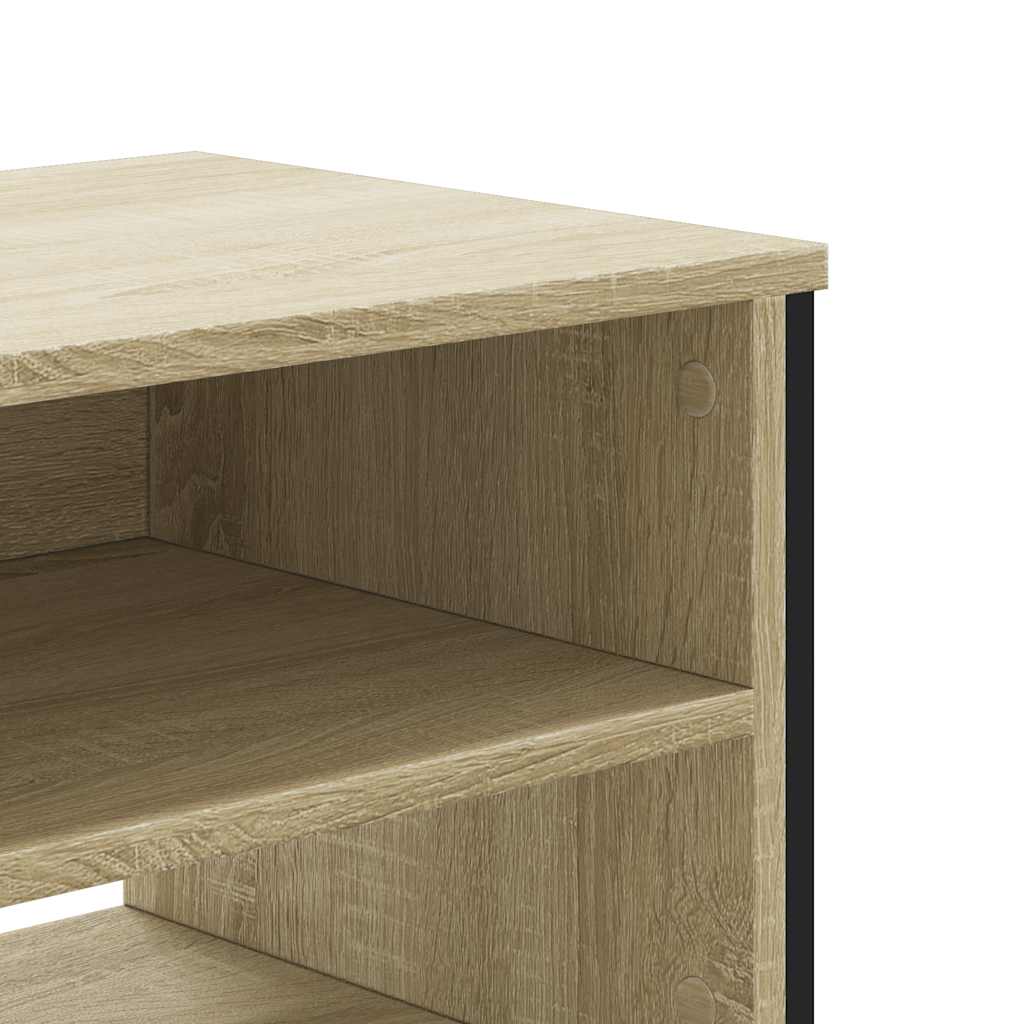 vidaXL Szafka pod TV, dąb sonoma, 122x34x41 cm materiał drewnopochodny