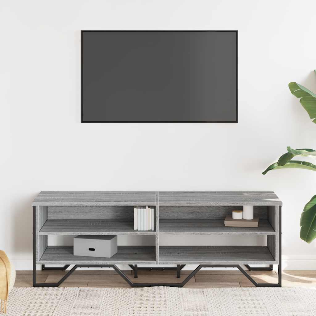 vidaXL Szafka pod TV, szary dąb sonoma, 122x34x41 cm