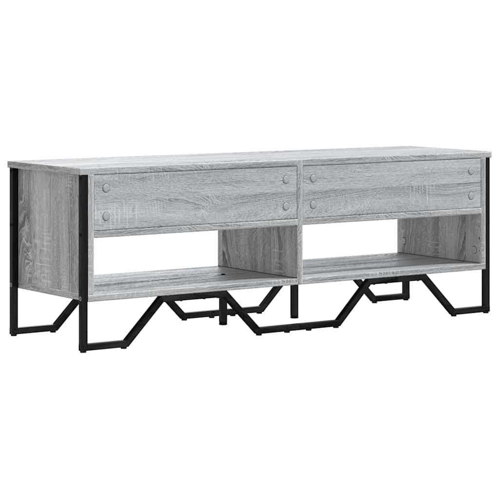 vidaXL Szafka pod TV, szary dąb sonoma, 122x34x41 cm