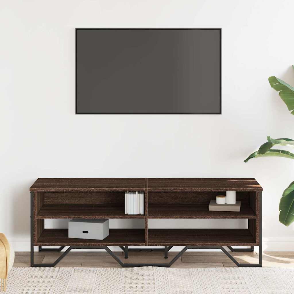 vidaXL Szafka pod telewizor, brązowy dąb, 122x34x41 cm