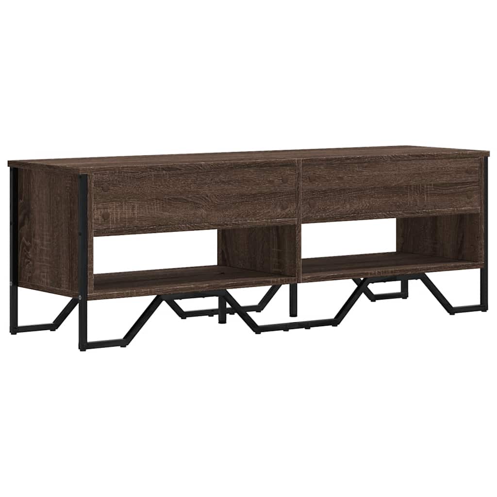vidaXL Szafka pod telewizor, brązowy dąb, 122x34x41 cm