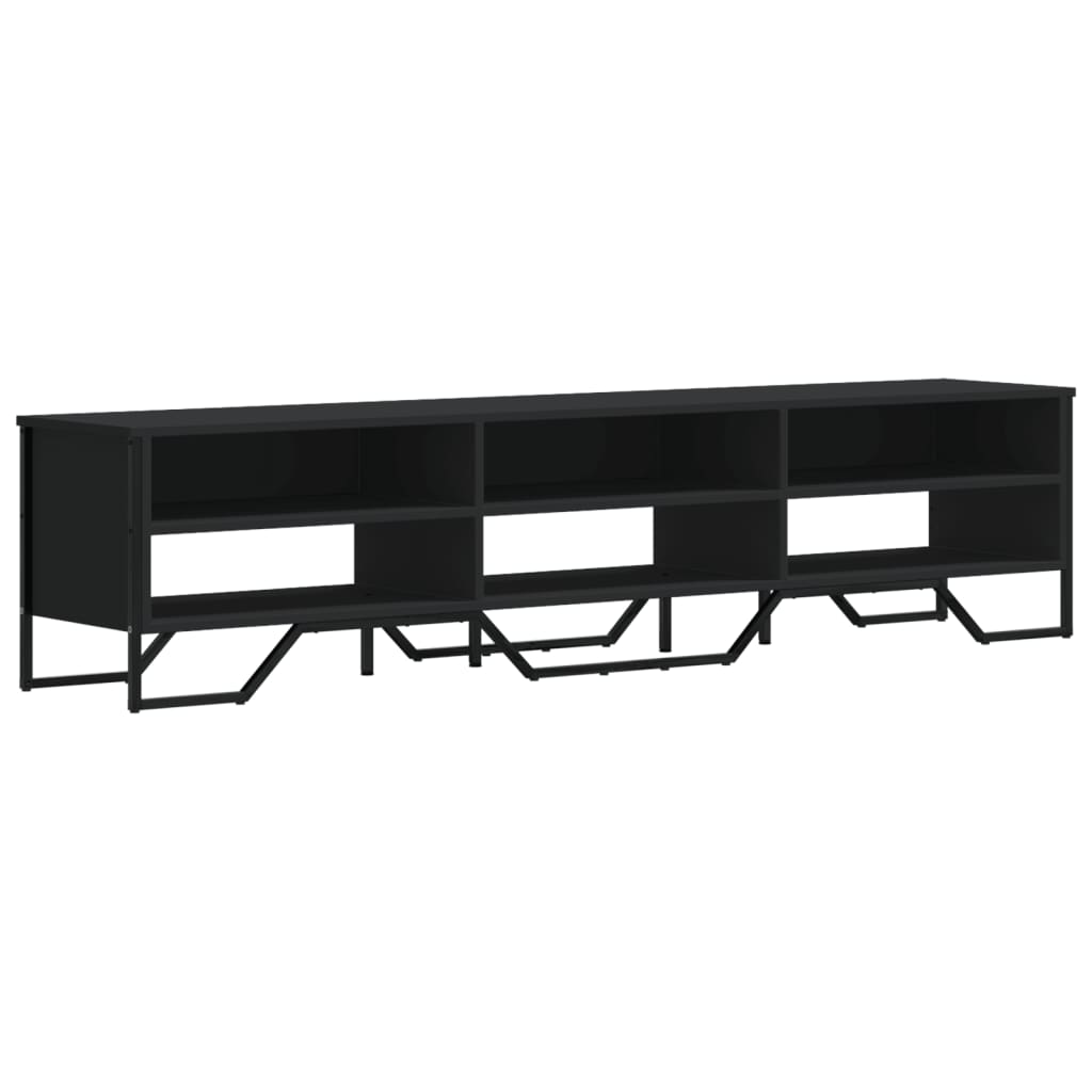 vidaXL Szafka pod TV, czarna, 180x34x41 cm, materiał drewnopochodny