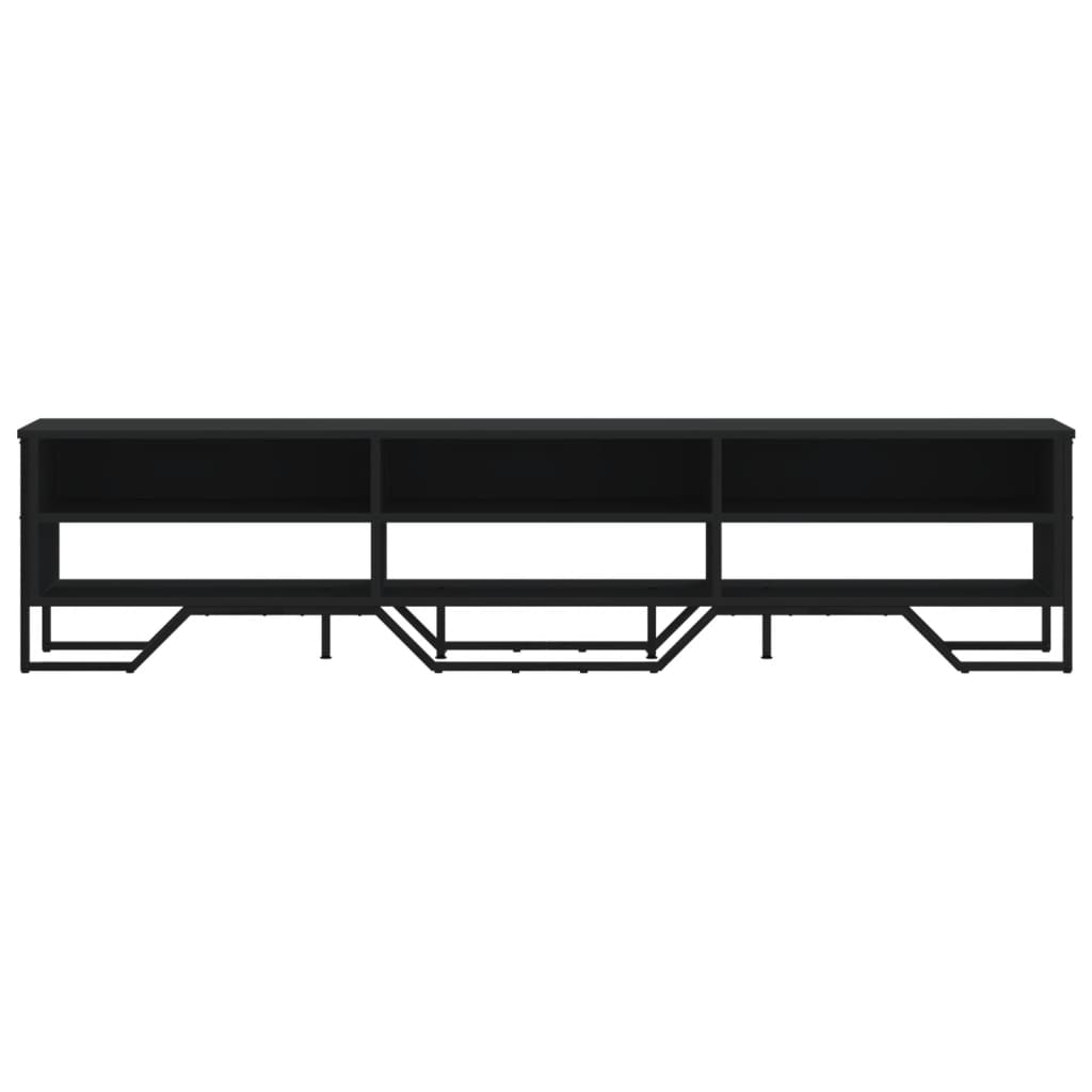 vidaXL Szafka pod TV, czarna, 180x34x41 cm, materiał drewnopochodny