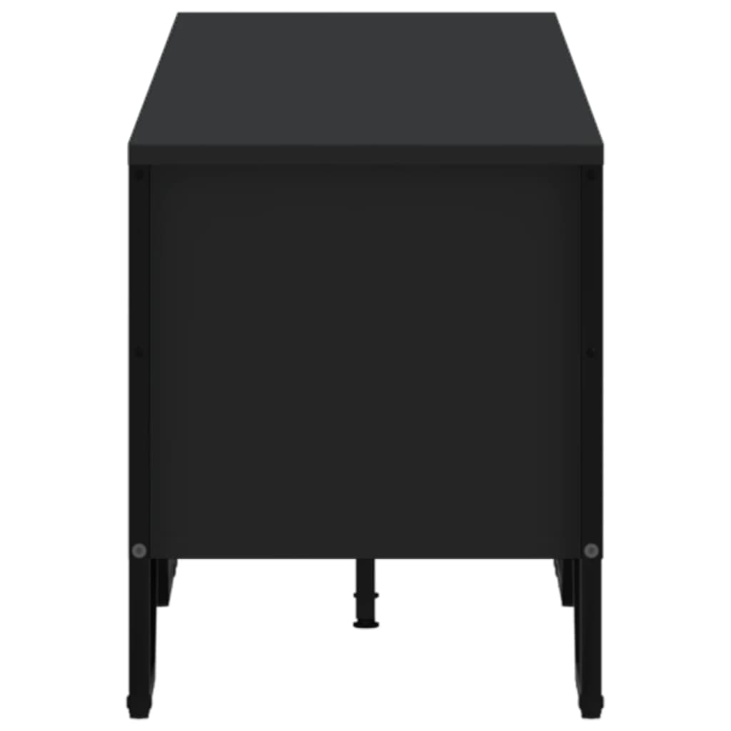 vidaXL Szafka pod TV, czarna, 180x34x41 cm, materiał drewnopochodny