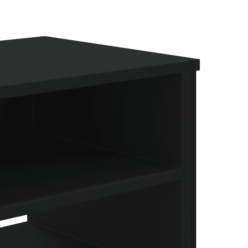 vidaXL Szafka pod TV, czarna, 180x34x41 cm, materiał drewnopochodny