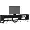 vidaXL Szafka pod TV, czarna, 180x34x41 cm, materiał drewnopochodny