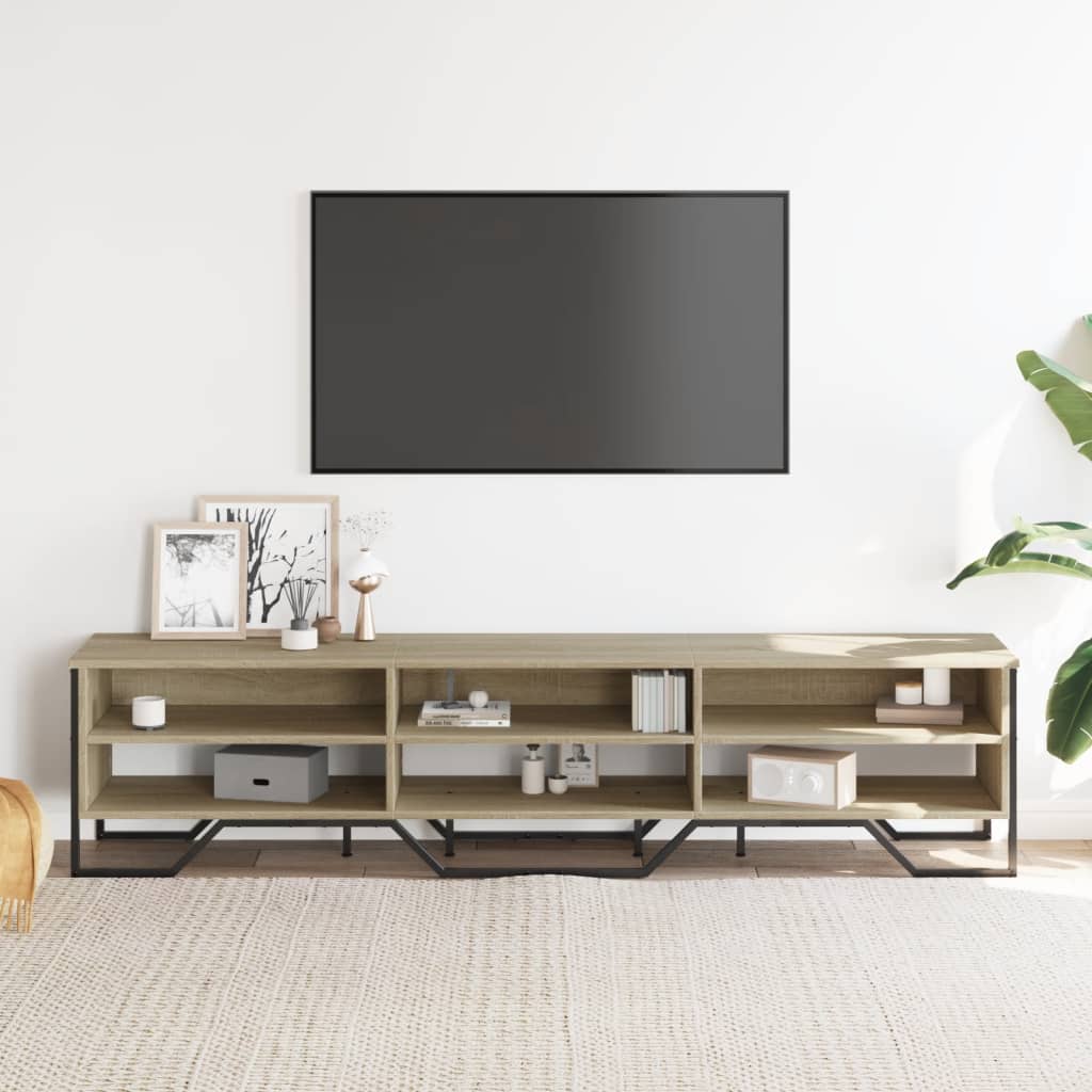 vidaXL Szafka pod TV, dąb sonoma, 180x34x41 cm materiał drewnopochodny