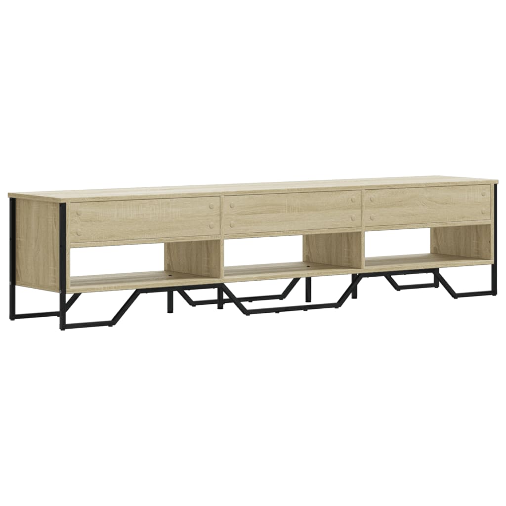 vidaXL Szafka pod TV, dąb sonoma, 180x34x41 cm materiał drewnopochodny