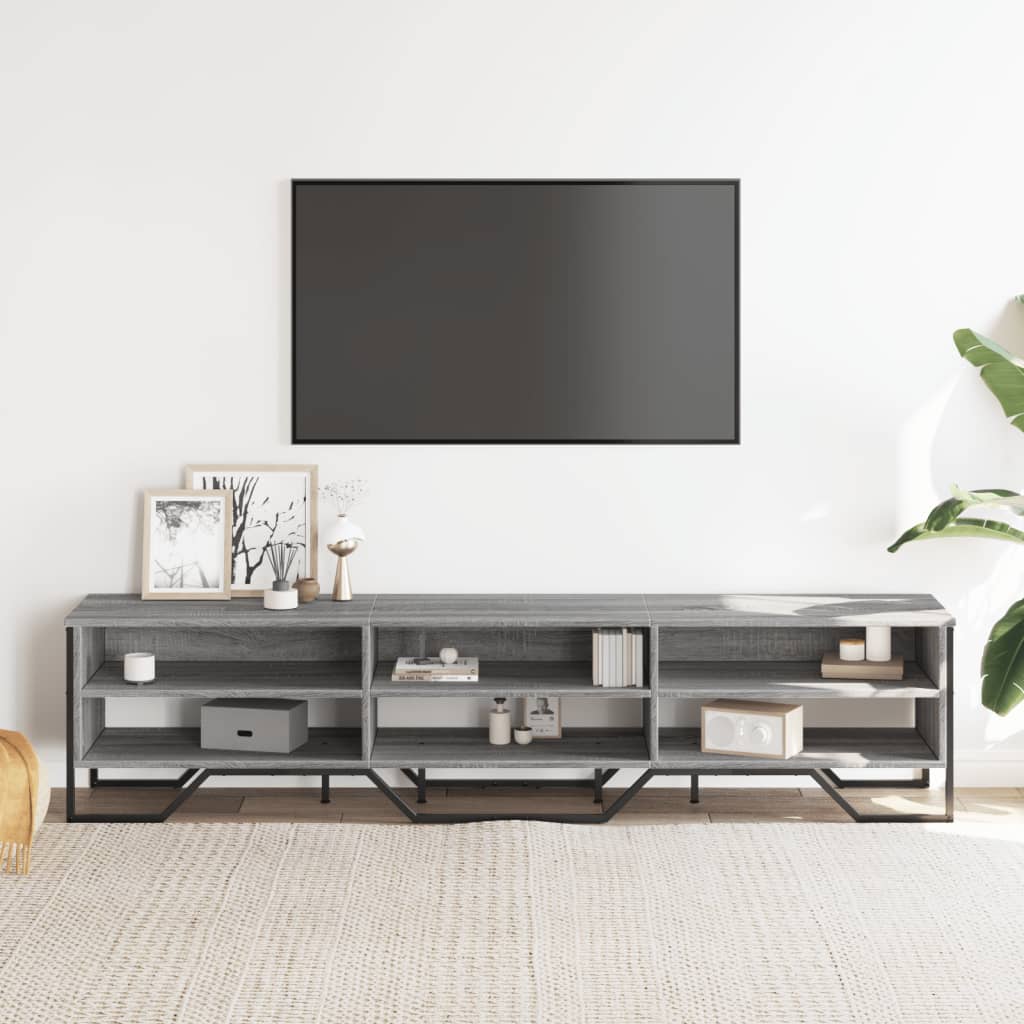 vidaXL Szafka pod TV, szary dąb sonoma, 180x34x41 cm